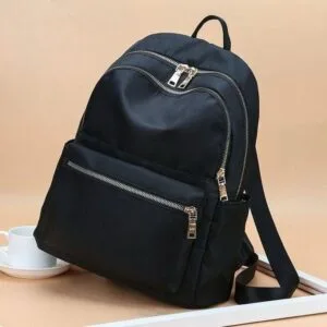 Mini Casual Daypack with Adjustable Straps - Women's PU Leather Backpack