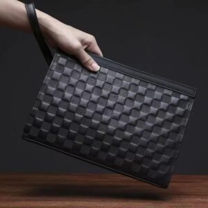 Men’s Stylish Pouch Bag Slim Designer Wrist Wallet Men's Leather Coin Purse Clutch Personal Mobile Bag For Men Clutch Purse Wallet Bag Handbag Wallet Pouch Clutch Purse Bag Card Holder Phone Bag