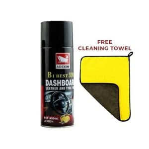 3 In 1 Car Dashboard, Leather Tires Tyre Polish Spray Wax Shine Car Polish Spray Wax Shines 450ml With Towel