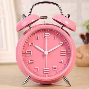 Twin Bell Alarm Wall Table Top Clocks Luminous Dual Bell Loud Alarm Clock Quartz Analog Loud Alarm Clock Small Students Bedside Desk Table Alarm Clock