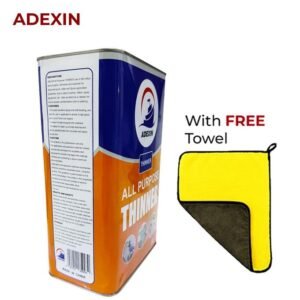 Nitrocellulose Paint Thinner All Purpose Thinner Heavy Duty Multi Surface Cleaning Oil Paint Cleaner Gloss Paint Brush Cleaner Fast Dry Thinner Solvent Degreaser 5L With Cleaning Towel