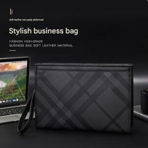 Men’s Stylish Pouch Bag Slim Designer Wrist Wallet Men's Leather Coin Purse Clutch Personal Mobile Bag For Men Clutch Purse Wallet Bag Handbag Wallet Pouch Clutch Purse Bag Card Holder Phone Bag