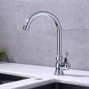 100% Copper Silver Coated Anti Rust Water Tap Facuet Kitchen Sink Water Tap Hot & Cold Water Control Tap Bathroom & Kitchen Basin Facuet Tap with Water Filter