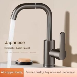 Modern Quality Stainless Steel Coated Anti Rust Faucets Hot And Cold Water Mixers Kitchen Bathroom Water Taps Basin Faucets Chrome Modern Zinc-alloy Deck Mounted Faucet Bathroom Washing Hand Basin Faucets