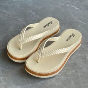 Lightweight Colorful Wedge Platform Slide Casual Women's Slippers