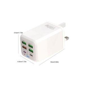6 In1 150W Super Fast Wall Chargers For Charging Phones-White