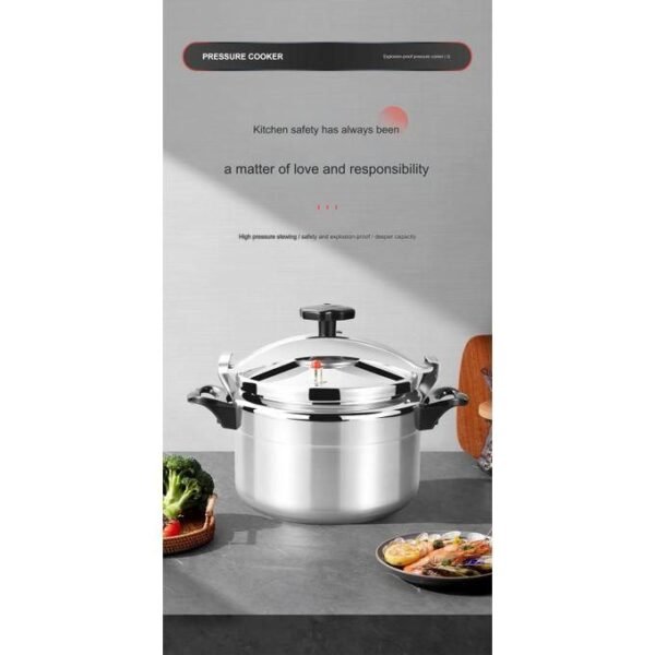 Master Chef Pressure Cooker Aluminum Alloy Explosion Proof Twist Open Lid Reinforced Pressure Pot Safety Lock Kitchen Cooking Pot Stove Gas Top Aluminum Alloy Pot 7Liters - Image 6