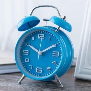 Twin Bell Alarm Clock – Loud Analog Dual Bell Bedside Table Clock with Luminous Backlight for Students & Bedroom