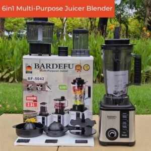 6-in-1 Multipurpose Industrial Blender-Adjustable Speed Commercial Kitchen Blender