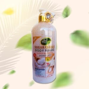 VEET GOLD Sugar and Milk Extra Whitening Shower Bath Body Wash Gel Extra Whitening Shower Gel Skin Body Corrector Body Repair Skin Repair Scrub 1000ml With SPF25