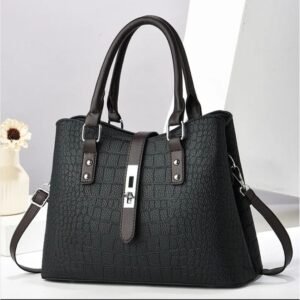 Women New Stylish Handbag PU Leather Elegant Shoulder Bag - Women Office Crossbody Handbag - Female Solid Leather Shoulder Bag