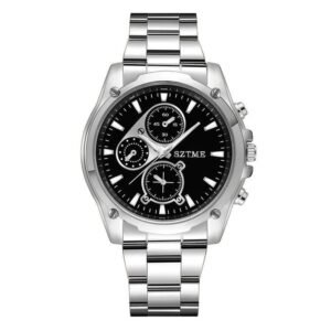 Men Classic Business Stainless Steel Band Mechanical Sport Quartz Watch Chronograph Silver for Men (Copy)