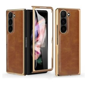 Samsung Galaxy Z Fold 6 Original Leather Case Without Pen Holder With Full-Body Case