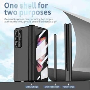 Samsung Galaxy Z Fold 5 Full Cover Case Pen Holder Lens Protector