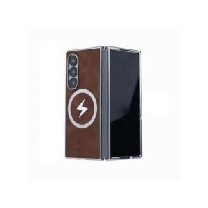 Samsung Galaxy Z Fold 3 Back Case With Wireless Magsafe Charging Phone Back Cover Leather Pouch