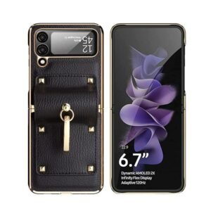 Samsung Galaxy Z Flip 3 Premium PU Leather Back Cover – Full Protection Z Flip 3 Pouch Back Case
