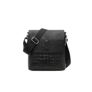 Crocodile PU Leather Crossbody Bag Waterproof, Multifunctional Men’s Shoulder Satchel bag – Stylish Messenger Bag for Work, Travel & Everyday Use