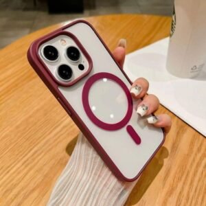 IPhone 15 Pro Max Transparent Case-Magsafe Wireless Charging