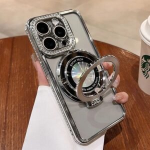 IPhone 15 Pro Max Magnetic Ring Stand Fancy Case Back Cover