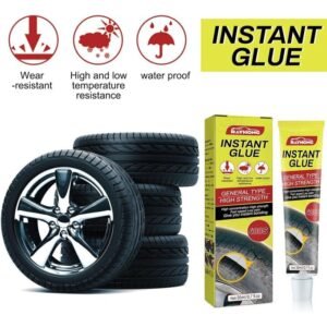 Rayhong Instant Car Tyre Repair Glue, Strong Adhesion Glue, Multi-purpose Rubber Glue, Repair Holes And Cracks In Bike, Car, Motorcycle Tyres - Water Resistant Tire Repair Adhesive Glue - Instant Bonding Adhesive Glue