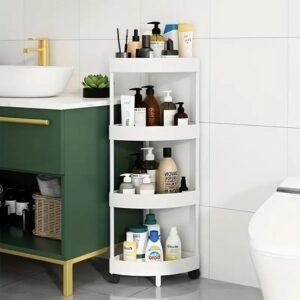 4 Steps Multipurpose Bathroom/Kitchen Corner Storage Rack