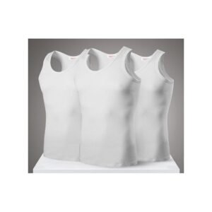 3in1 Men Original White Underwear Fitted Singlets
