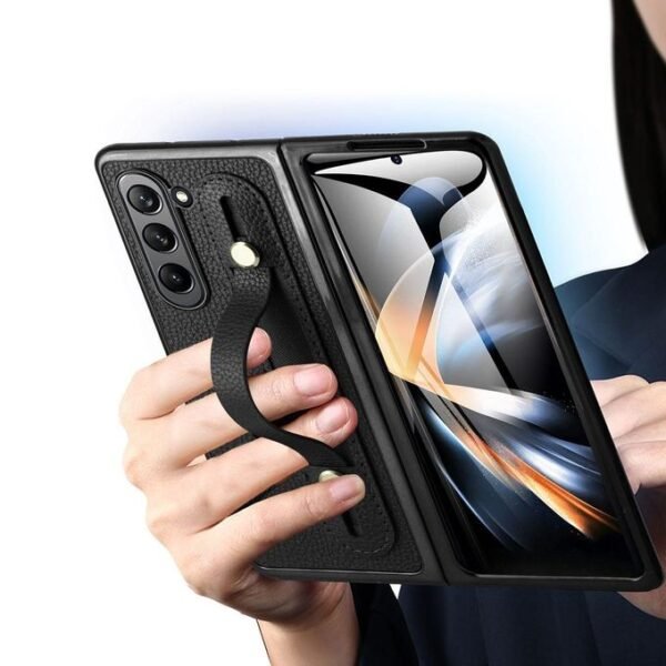 Samsung Galaxy Z Fold 6 Full Protective Pouch Leather Case - Image 2