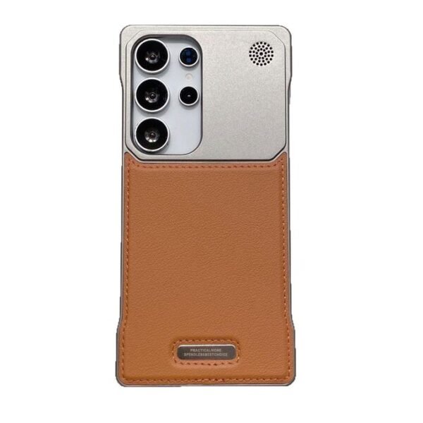 Samsung S25 Ultra Lightweight Ultra Slim Frameless Pure Leather Lightweight Case Frameless Back Cover MAgsafe Pouch Backcover With Fragrance Case S25 Ultra Back Cover - Image 2