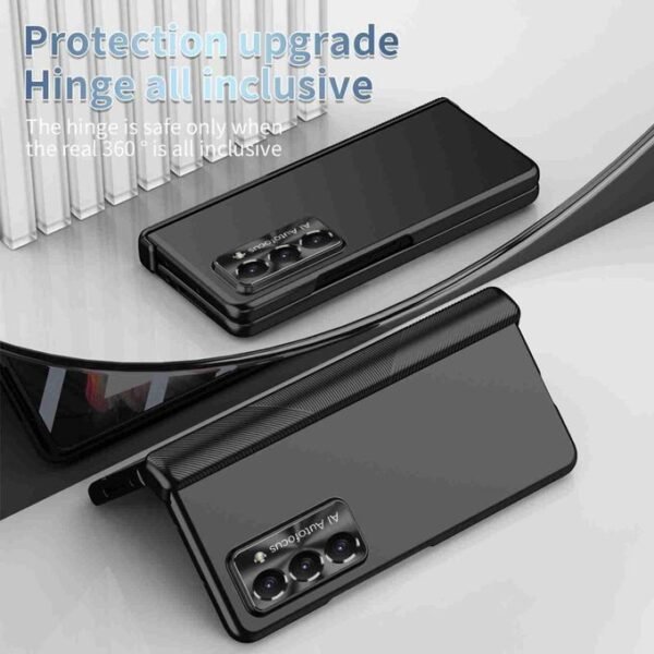 Samsung Galaxy Z Fold 5 Full Cover Case Pen Holder Lens Protector - Image 3