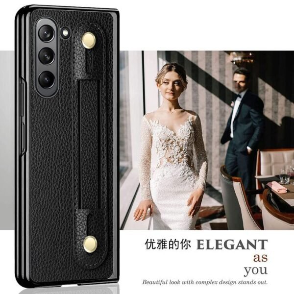 Samsung Galaxy Z Fold 6 Full Protective Pouch Leather Case - Image 3