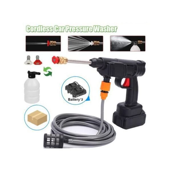 Wireless Rechargeable High Pressure Car Washer - 1 Lithium Battery - Image 5